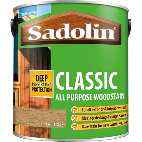 Sadolin Classic All Purpose Woodstain - Light Oak - 2.5L (1/3)
