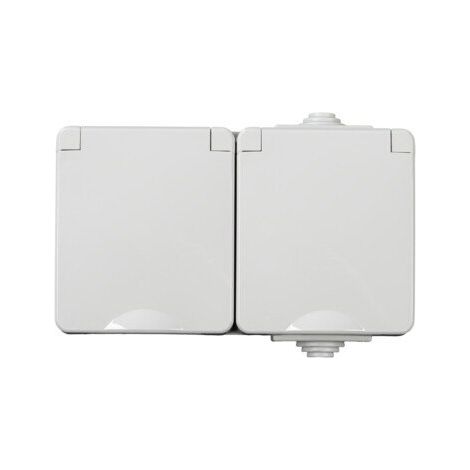 Steckdose kanlux ip65gr doppelt wasserdicht 16 A 250 V (1/3)