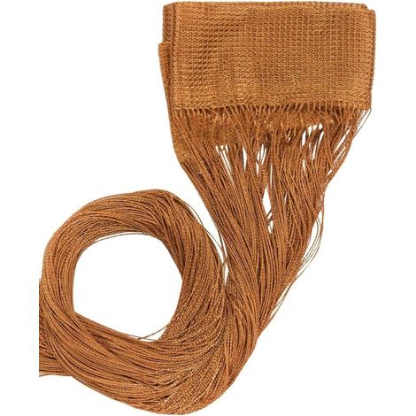Tenda a Fili Elegante Per Porte Finestre Pannello Divisorio Camere Stanze Ambienti Bronzo - 100x200 Cm