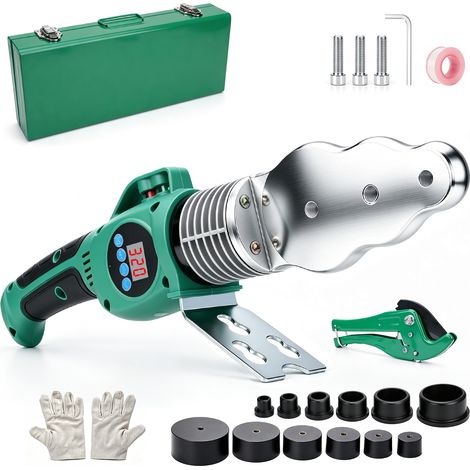 1500W 340°C Machine à Souder Fusion Tuyaux 6 Moules 20 - 63mm pour PPR PE PB PERT Soudeuse Portable avec Affichage Numérique et Réglages de chaleur pour Réparation Soudure (1/5)