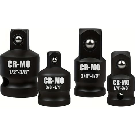 Adaptateur pour impact Réducteur, 1/2 à 3/8 3/8 à1/2 1/4 à 3/8 3/8 à 1/4, Douille pour clé Dynamométrique, Cliquet, Perceuse (1/5)