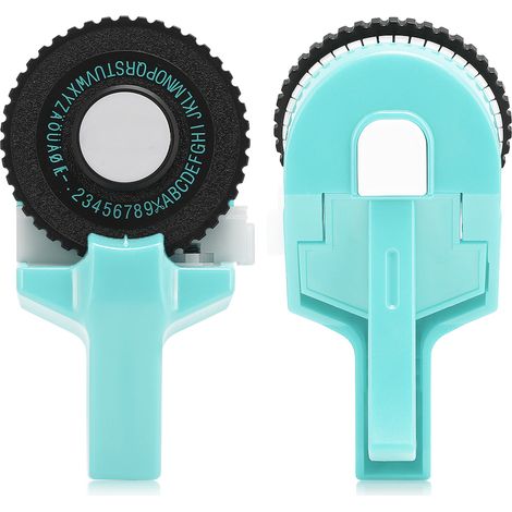 Mini machine à ruban adhésif décoratif manuel en ABS coloré, ruban de gaufrage 3D de 9 mm pour manuel, bleu clair (1/5)
