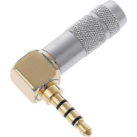 Câble de réparation jack stéréo en laiton 3,5 mm 4 pôles à 90 degrés pour casque audio, à souder (1/5)