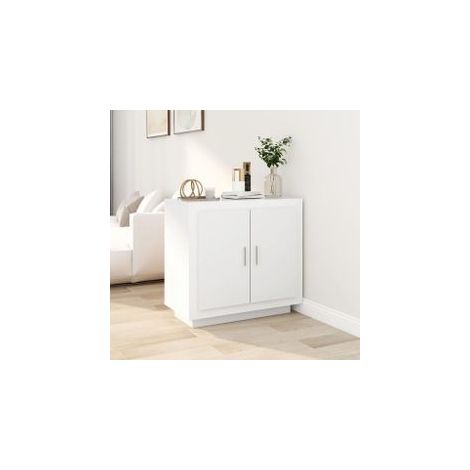 Buffet Blanc 80x40x75 Bois d'ingénierie (1/5)