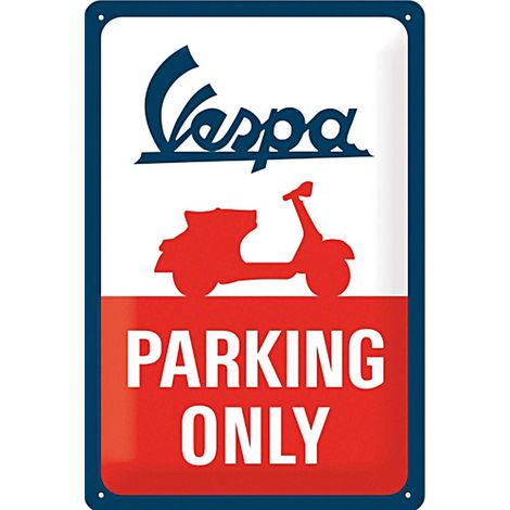 Nostalgic-Art Targa Vintage Vespa – Parking Only – Idea regalo per amanti degli scooter, in metallo, Design retro per decorazione, 20 x 30 cm (1/2)
