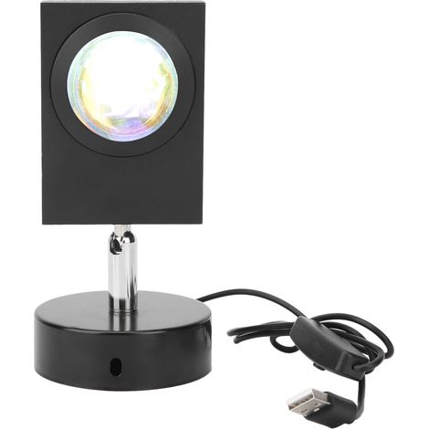 Lampe de projection coucher de soleil USB, lampe de décoration de bureau, veilleuse pour chambre et salon. (1/5)