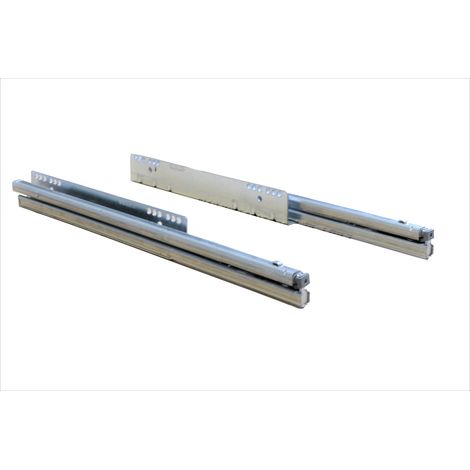 Evotrade – Coulisses de tiroir à extraction totale 480 mm – Amortissement Soft INDAmatic – Pour meubles de salle de bain et cuisine – Paire de glissières
