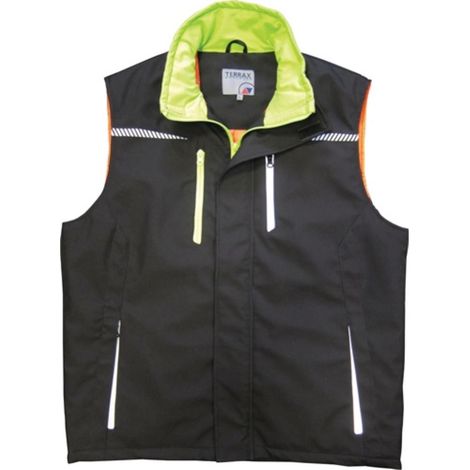 Ropa de trabajo profesional de chaleco profesional de hombres gr.xxl negro / lima (1/2)