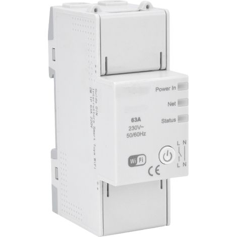 gloca Interruttore Smart Wi-Fi Universale Misurazione Consumo Energetico Con App Tuya Smart 2M 1P 63A 220V (1/4)