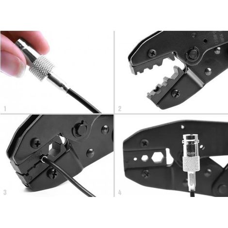 Pinza crimpatrice Delock ratchet xiv dimensione cavo 10-13 AWG
