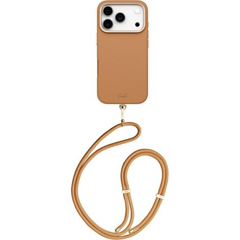 Funda UNIQ Coehl Mirelle para iPhone 17 Pro con carga magnética, color marrón. (1/2)