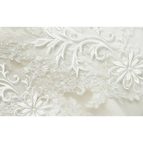 Papier peint panoramique - Fleurs 3D - 130 cm x 81 cm (1/2)