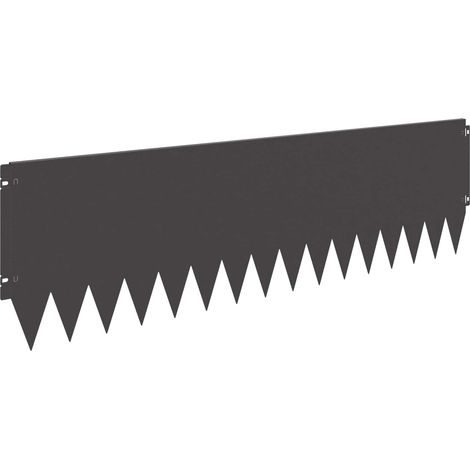 Bordure de Pelouse 20 pcs 103 x 30 cm Acier Noir vidaXL