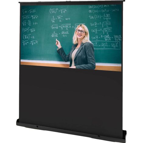 Pantalla de proyección portátil, tamaño diagonal de 80 pulgadas, altura ajustable de 100 cm, relación de aspecto 16:9, ángulo de visión de 160°, ganancia de pantalla de 1,2x (1/5)