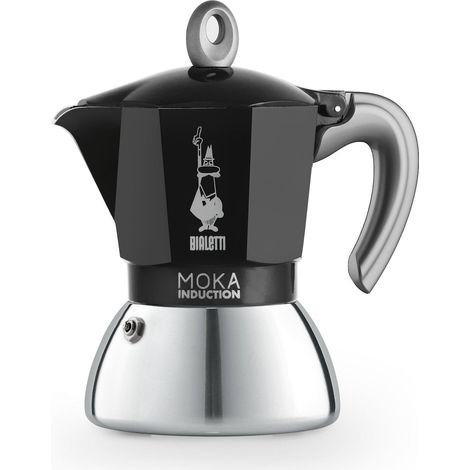 Caffettiera moka bialetti induction 0006934/np 4 tazze black nero - 0006934NP
