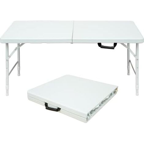 table pliable plastique 122 cm hauteur réglable intérieur extérieur (1/5)