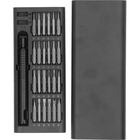 Jeu de petits tournevis de précision 25 en 1, mini kit d'outils de réparation magnétique pour téléphone, ordinateur, montre, ordinateur portable, sonnette, lunettes, électronique (1/5)