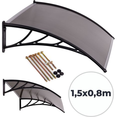 Eingangstür-Vordach 150x80 cm Polycarbonat-Abdeckung (1/5)