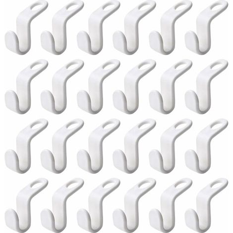 Cintre Gain de Place Crochets Suspension Connexion Chute Clips D'extension pour Garde-Robe Organisateur de Vêtements Crochet D'extension de Cintre Cintres Peu Encombrants(24 PCS)