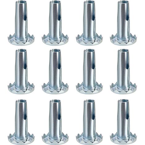 12 Pcs Douilles de roulettes, Manchons de Tige de Roulette, Capuchons de Roulette Inserts de Meubles pour roulettes à Tige, roulettes à Anneau de Préhension, Pieds de Chaise, Meubles en Bois (1/5)