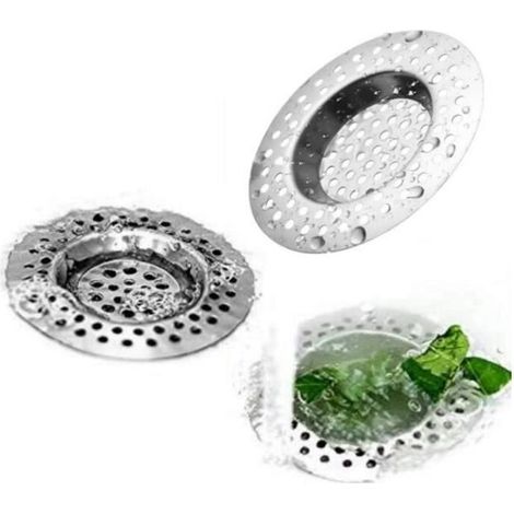 3-teiliges Edelstahl-Spülenfilter, Metall-Abflussfilter für die Küche, Haarsieb für die Badewanne.