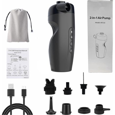 Compresseurs d'air rechargeables pratiques parfaits pour une utilisation en extérieur et à la maison, gonflage rapide avec affichage numérique de la pression des pompes à air (1/5)