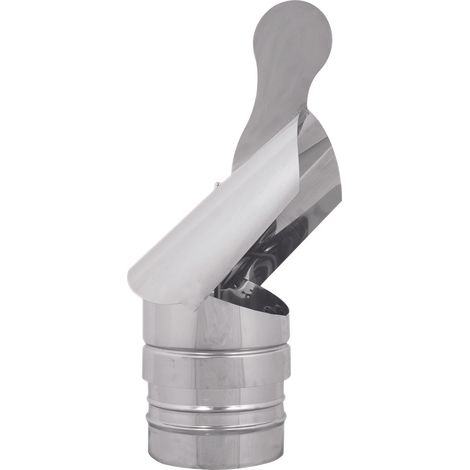 Fumoir tournant en inox Ø12 cm – Aspiration éolienne – Roulements à bain d'huile – Amélioration du tirage contre la pluie