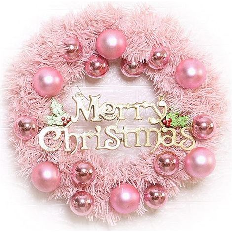 Guirlande de Noël Guirlande de Porte Guirlande Murale 30CM Guirlande de Porte de Noël Artificielle Guirlande de Noël avec Boules de Noël Guirlande Artificielle Décoration de Noël Décoration de Noël,Ro (1/5)