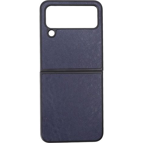 Faltbare Schutzhülle aus PU-Leder mit weichem Futter für Samsung Galaxy Z Flip 4, Blau (1/5)