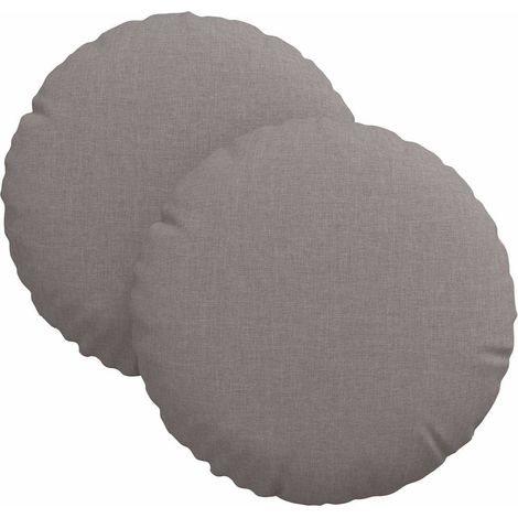 Maison Exclusive - Sitzkissen 2 pcs Taupe Ø30 x 13 cm Stoff