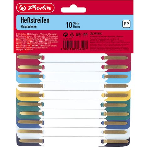 herlitz Heftstreifen PP 10 Stück 3,4 x 15 cm