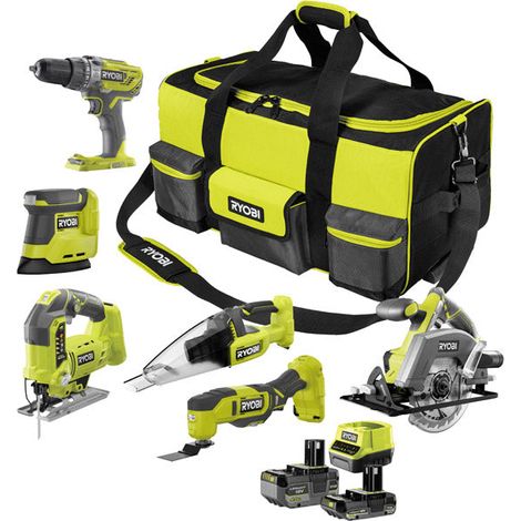 Ryobi ONE+ 10-Piece Cordless Combo Kit (2.0 + 4.0Ah) 18V RCK186O-242SZL (1/5)
