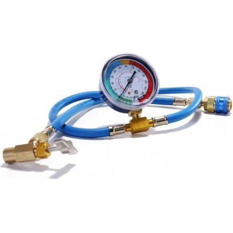 Kit de jauge pour recharge climatisation voiture R134A avec manomètre et tuyau (1/3)