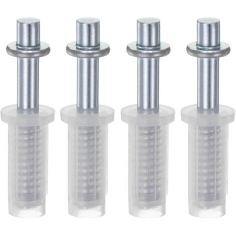 Lot de 4 pivots supérieurs à deux volets 9,5 mm Acier et plastique Pour portes de 2,5 à 4,5 cm d'épaisseur Installation facile (1/5)