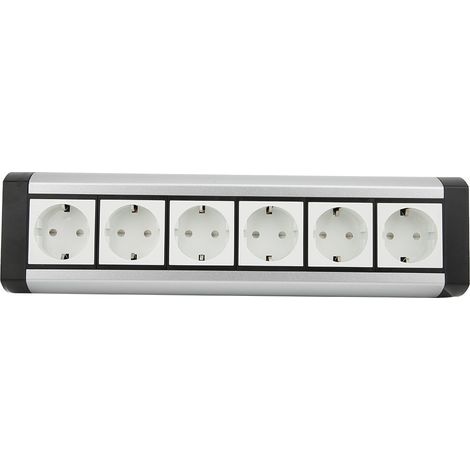6-fach Steckdosenleiste aus Aluminiumlegierung – EU-Standard 250 V für Büro und Zuhause (1/5)
