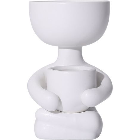 Pot de fleurs miniature en forme de haricot, avec une petite touche personnelle, idéal pour les plantes grasses. Vase en céramique décoratif pour la maison et le jardin.