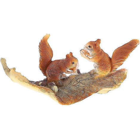 1 figurine d'écureuil en forme de feuille (1/3)