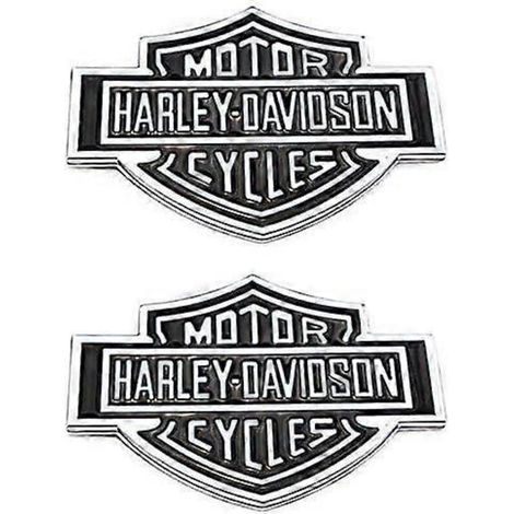 Set mit 2 3D Harley Davidson Emblemen für Motorradtank, Heckfender, Auto-Seitenkofferraum und Metallplaketten
