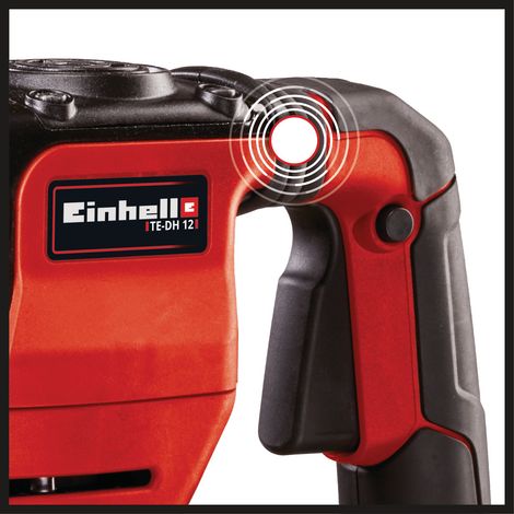 Einhell Marteau Démolisseur TE-DH 12 (1050 W, 12 J, Fréquence de Frappe : 4100 trs/min, Livré en Coffret avec Burin Pointu et Burin Plat) — vue 2