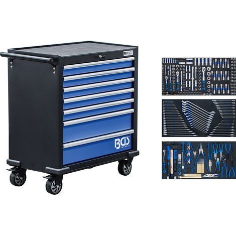 BGS Werkstattwagen XL 7 Schubladen mit 301 Werkzeugen - 6063 (1/4)