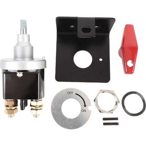 Interrupteur coupe-circuit batterie 300A 12-36V DC étanche métal avec plaque verrouillage pour voiture camion bateau camping-car (1/5)