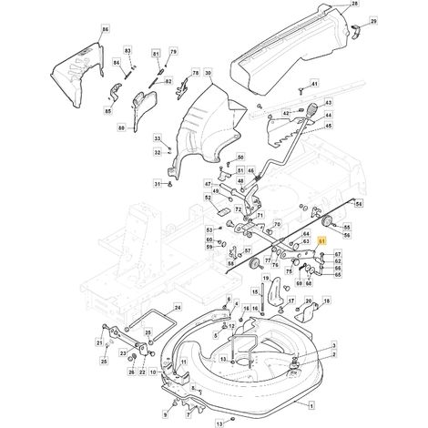 Eje de elevación de la plataforma de corte del tractor de césped ORIGINAL STIGA 3840010370