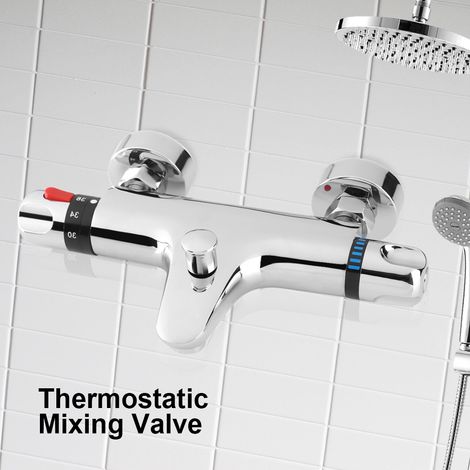 H59 Thermostat-Dusch- und Badewannenarmatur aus Kupfer mit Umsteller, Keramikventil und 38°C-Sicherheitsabschaltung, 1/2", 150 mm (1/5)