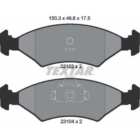 Kit de plaquettes de frein, frein à disque Textar 2310301 FORD 1010503 1030602