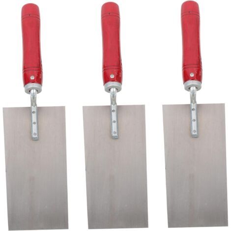 3 pièces Spatule de Construction Inoxydable avec Manche Couteaux à Enduire Durables pour Lissage et Façonnage Du Plâtre Outils pour Maçon et Carreleur (1/5)