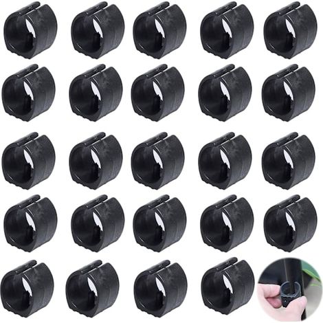 Patins de protection en plastique pour pieds de chaise (lot de 24), embouts tubulaires en forme de U pour pieds de chaise ronds, protections de sol de 25 mm, accessoires pour meubles (1/5)