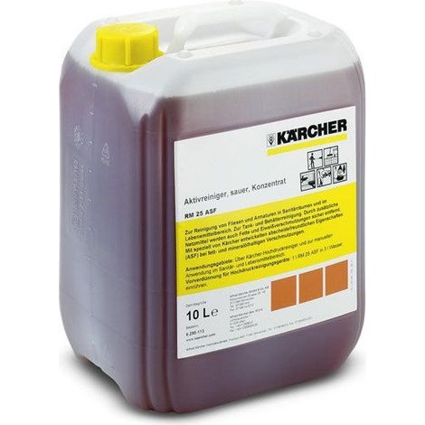 Kärcher – Détergent acide pour carrelage 10L – Élimine calcaire, rouille, tartre et graisse – Biodégradable – Pour nettoyage haute pression