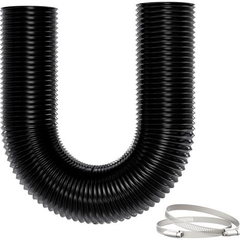Manguera de extracción de PVC de 100 mm，manguera de ventilación de tubo de aluminio de 3 m y 5 capas，ventilador de extracción，color negro