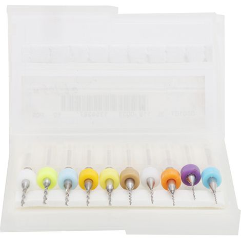 Lot de 10 forets micro en carbure pour circuits imprimés, perçage fin 0.6-1.5mm (1/5)