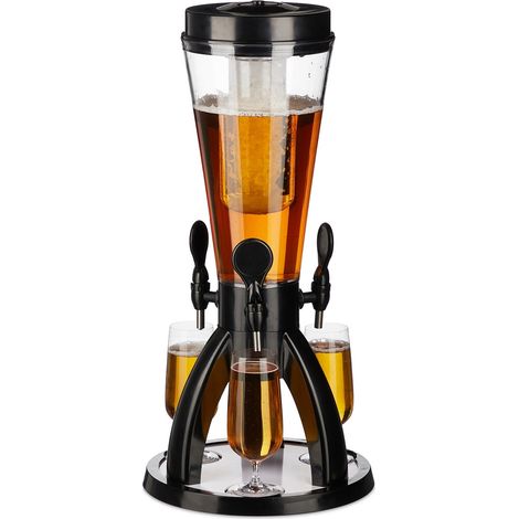 Dispensador de cerveza portátil de 4 l y 3 grifos para fiestas